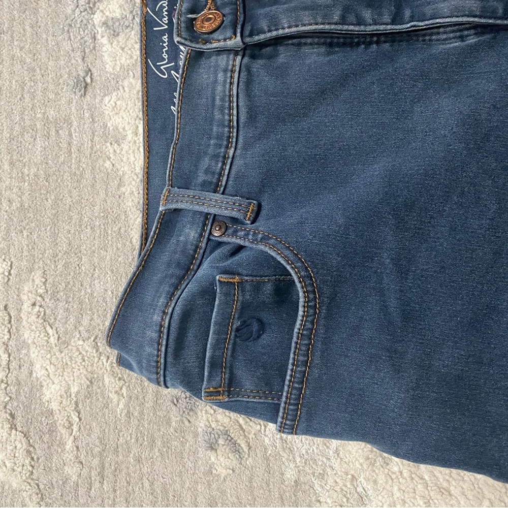 Gloria Vanderbilt Womens Jeans 14 Blue High Rise Mid Wash Denim 5 Pocket Amanda - Picture 8 of 8